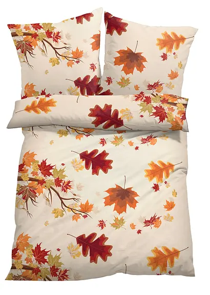 Bettwäsche mit Herbstlaub in orange - bonprix Bettwäsche mit Herbstlaub in orange - bonprix