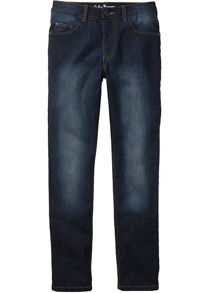 Slim Fit Stretch-Jeans, Straight in blau von vorne - bonprix Slim Fit Stretch-Jeans, Straight in blau von vorne - bonprix