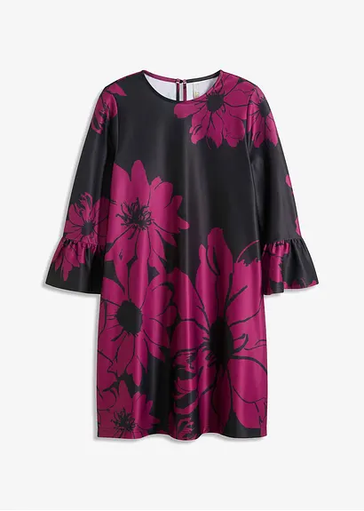 Minikleid aus fester Scuba-Qualität in schwarz von vorne - bonprix Minikleid aus fester Scuba-Qualität in schwarz von vorne - bonprix