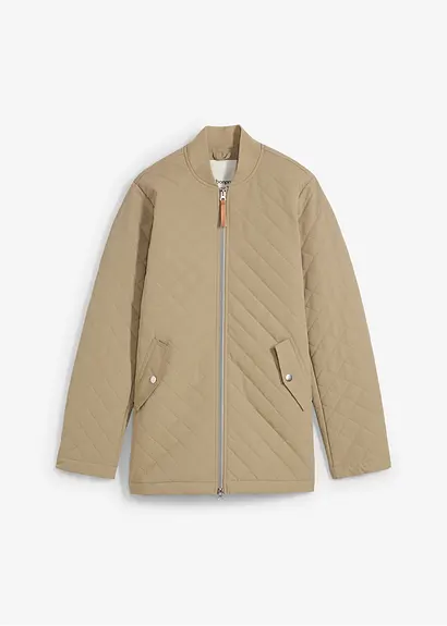 Long-Steppjacke in grün von vorne - bonprix Long-Steppjacke in grün von vorne - bonprix