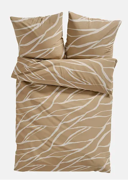Bettwäsche mit grafischem Design in braun von vorne - bonprix Bettwäsche mit grafischem Design in braun von vorne - bonprix