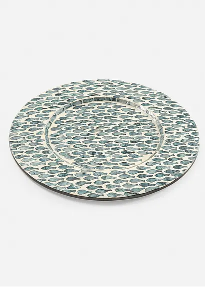 Deko-Objekt Platzteller in blau von vorne - bonprix Deko-Objekt Platzteller in blau von vorne - bonprix