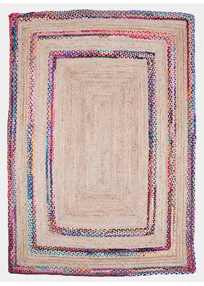 Kelim-Teppich mit bunten Streifen in beige - bonprix Kelim-Teppich mit bunten Streifen in beige - bonprix