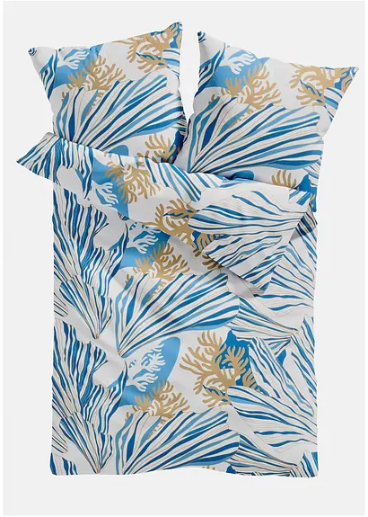 Bettwäsche mit maritimen Muster in blau von vorne - bonprix Bettwäsche mit maritimen Muster in blau von vorne - bonprix