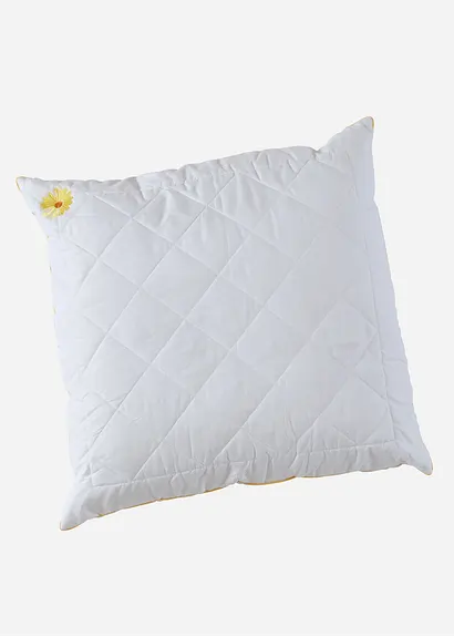Daunen Touch Kissen mit Blumen Stickerei in weiß von vorne - bonprix Daunen Touch Kissen mit Blumen Stickerei in weiß von vorne - bonprix