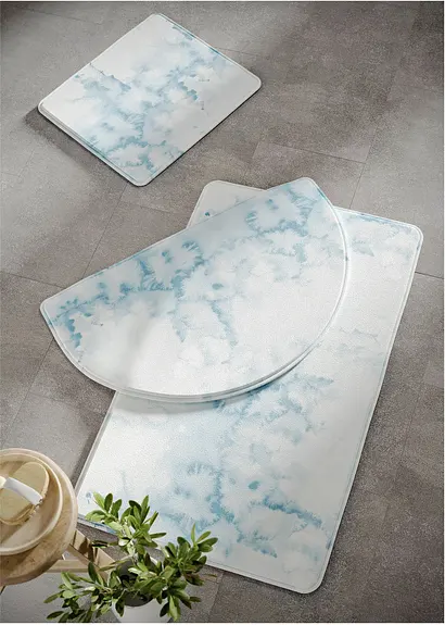 Badematte mit Memory Schaum in blau - bonprix Badematte mit Memory Schaum in blau - bonprix