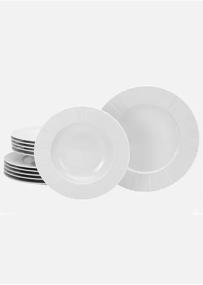 CreaTable Geschirr-Set (12-tlg. Set) in weiß - CreaTable CreaTable Geschirr-Set (12-tlg. Set) in weiß - CreaTable