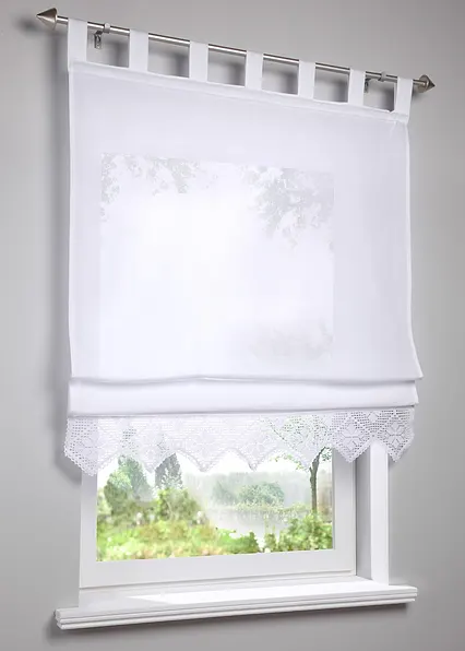 Raffrollo mit Häkelkante - bonprix Raffrollo mit Häkelkante - bonprix