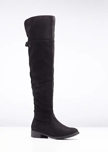 Overknee Stiefel in schwarz von vorne - bonprix Overknee Stiefel in schwarz von vorne - bonprix