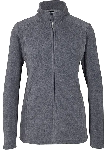 Fleecejacke in grau von vorne - bonprix Fleecejacke in grau von vorne - bonprix