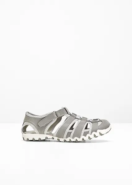 Komfort-Trekkingsandalen mit Profilsohle in grau von vorne - bonprix Komfort-Trekkingsandalen mit Profilsohle in grau von vorne - bonprix