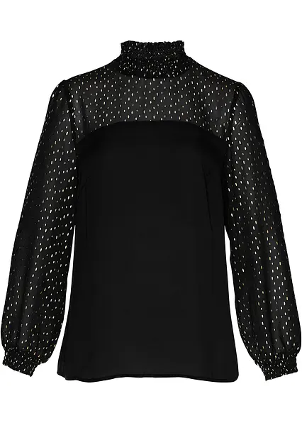 Tunikabluse in schwarz von vorne - bonprix Tunikabluse in schwarz von vorne - bonprix