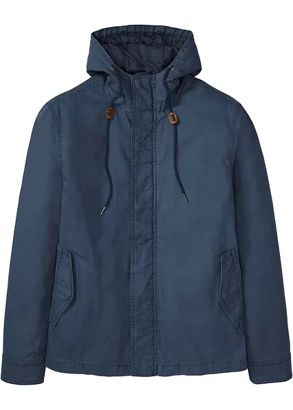 Übergangsjacke mit Kapuze in blau von vorne - John Baner JEANSWEAR Übergangsjacke mit Kapuze in blau von vorne - John Baner JEANSWEAR