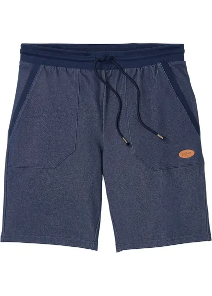 Sweat-Bermuda in Denimoptik in blau von vorne - bonprix Sweat-Bermuda in Denimoptik in blau von vorne - bonprix