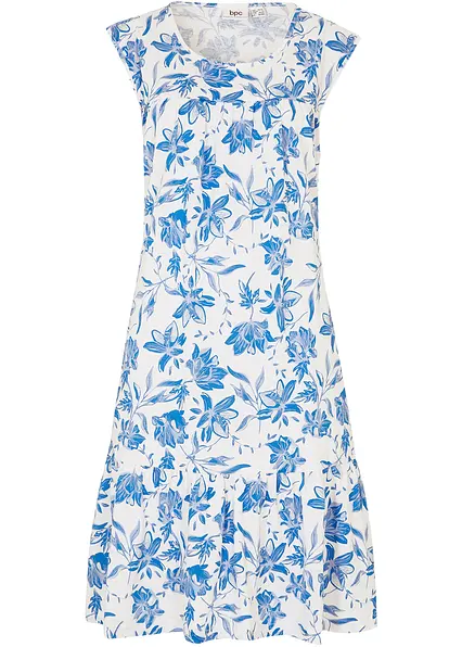 Midikleid aus reiner Baumwolle in weiß von vorne - bonprix Midikleid aus reiner Baumwolle in weiß von vorne - bonprix