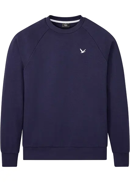 Sweatshirt mit recyceltem Polyester und Raglanärmeln in blau von vorne - bonprix Sweatshirt mit recyceltem Polyester und Raglanärmeln in blau von vorne - bonprix