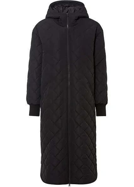 Steppmantel oversized in schwarz von vorne - bonprix Steppmantel oversized in schwarz von vorne - bonprix