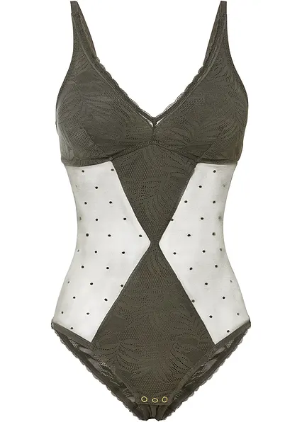 Body ohne Bügel in grün von vorne - bonprix Body ohne Bügel in grün von vorne - bonprix