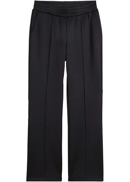 Funktions-Jogginghose mit weitem Bein, schnelltrocknend in schwarz von vorne - bonprix Funktions-Jogginghose mit weitem Bein, schnelltrocknend in schwarz von vorne - bonprix