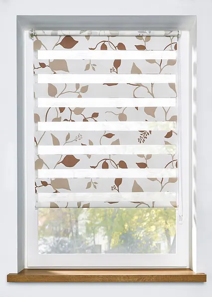 Doppelrollo mit Ranken in beige - bonprix Doppelrollo mit Ranken in beige - bonprix