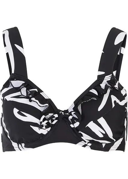 Minimizer Bügel Bikini Oberteil in schwarz von vorne - bonprix Minimizer Bügel Bikini Oberteil in schwarz von vorne - bonprix