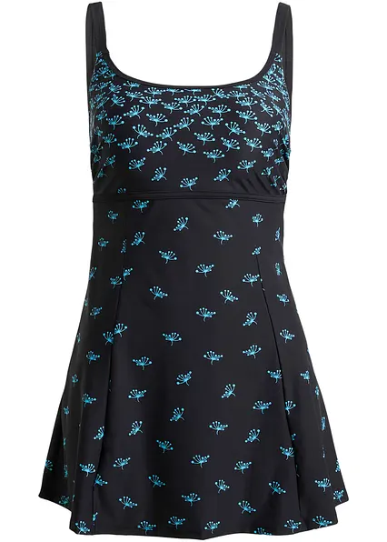 Shape Badekleid mittlere Formkraft in schwarz von vorne - bonprix Shape Badekleid mittlere Formkraft in schwarz von vorne - bonprix