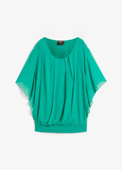 Chiffonbluse mit Untertop in grün von vorne - bonprix Chiffonbluse mit Untertop in grün von vorne - bonprix