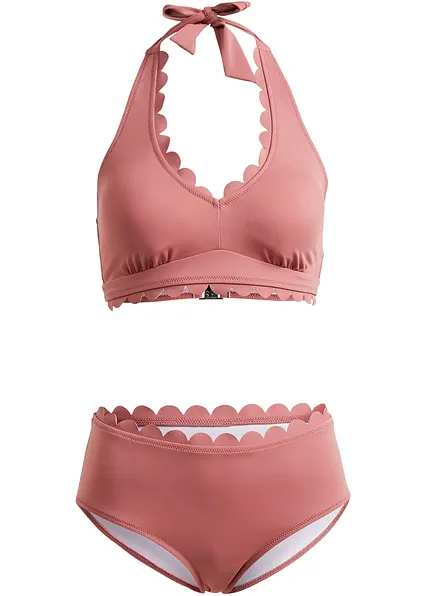 Neckholder Bikini (2-tlg.Set) aus recyceltem Polyamid in lila von vorne - bonprix Neckholder Bikini (2-tlg.Set) aus recyceltem Polyamid in lila von vorne - bonprix