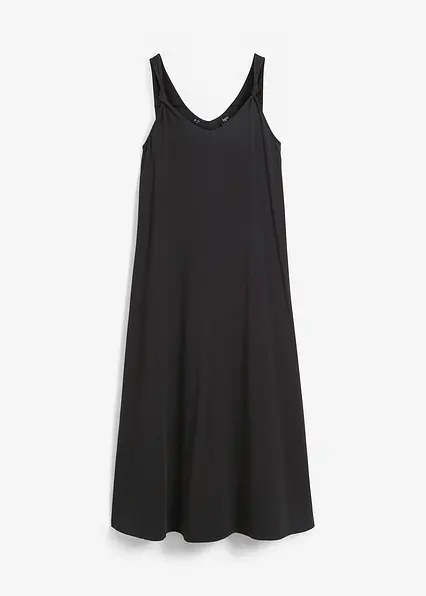 Jerseykleid aus reiner Baumwolle in schwarz von vorne - bonprix Jerseykleid aus reiner Baumwolle in schwarz von vorne - bonprix