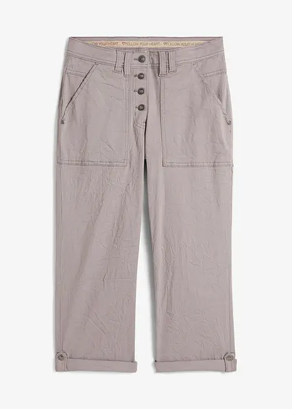 Stretch-Hose mit Crash-Effekt in grau von vorne - bonprix Stretch-Hose mit Crash-Effekt in grau von vorne - bonprix