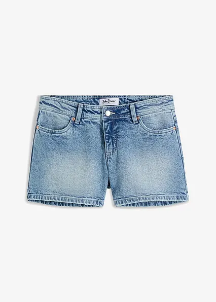 Jeansshorts, Mid Waist in blau von vorne - bonprix Jeansshorts, Mid Waist in blau von vorne - bonprix