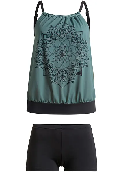 Tankini (2-tlg.Set) in grün von vorne - bonprix Tankini (2-tlg.Set) in grün von vorne - bonprix