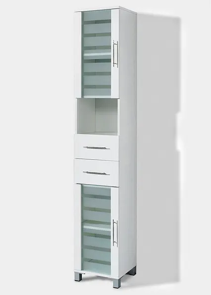 Badezimmer Hochschrank in weiß von vorne - bonprix Badezimmer Hochschrank in weiß von vorne - bonprix