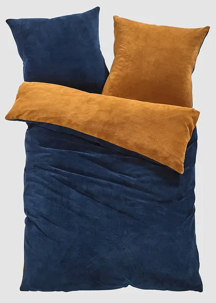 Wendebettwäsche in Cashmere Optik in blau - bonprix Wendebettwäsche in Cashmere Optik in blau - bonprix