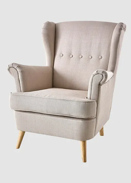 Ohrensessel in beige von vorne - bonprix Ohrensessel in beige von vorne - bonprix
