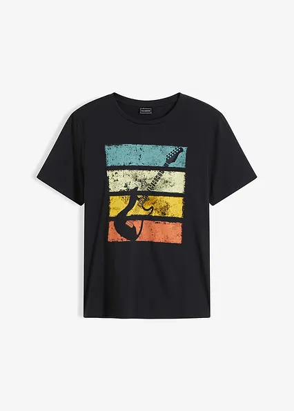 T-Shirt aus reiner Bio-Baumwolle in schwarz von vorne - bonprix T-Shirt aus reiner Bio-Baumwolle in schwarz von vorne - bonprix