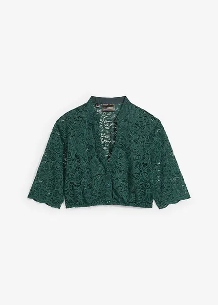 Spitzen-Dirndlbluse in grün von vorne - bonprix Spitzen-Dirndlbluse in grün von vorne - bonprix
