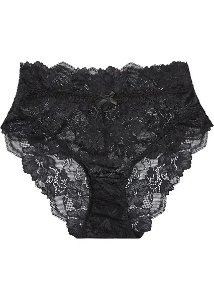 Maxislip aus zarter Spitze in schwarz von vorne - bonprix Maxislip aus zarter Spitze in schwarz von vorne - bonprix