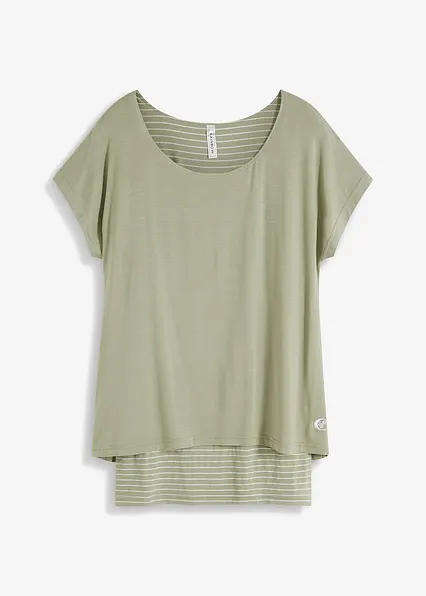 2-in-1-Shirt in grün von vorne - bonprix 2-in-1-Shirt in grün von vorne - bonprix