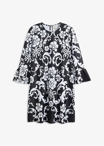 Minikleid aus fester Scuba-Qualität in schwarz von vorne - bonprix Minikleid aus fester Scuba-Qualität in schwarz von vorne - bonprix