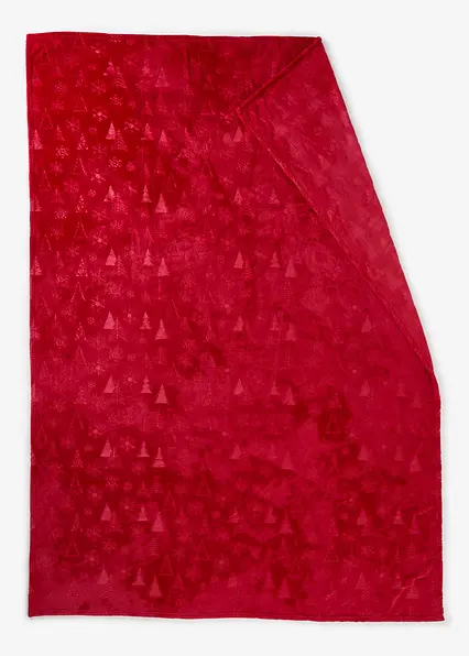 Kuscheldecke mit Tannenbäumen in rot von vorne - bonprix Kuscheldecke mit Tannenbäumen in rot von vorne - bonprix
