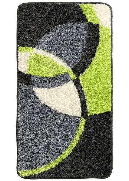 Badematte mit Kreisen in grün von vorne - bonprix Badematte mit Kreisen in grün von vorne - bonprix