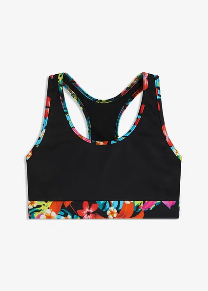 Bustier Bikini Oberteil in schwarz von vorne - bonprix Bustier Bikini Oberteil in schwarz von vorne - bonprix