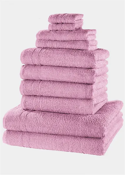 Handtuch Set (10-tlg. Set) in rosa - bonprix Handtuch Set (10-tlg. Set) in rosa - bonprix