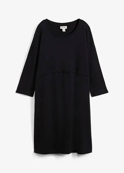 Shirtkleid aus Bio Baumwolle in schwarz von vorne - bonprix Shirtkleid aus Bio Baumwolle in schwarz von vorne - bonprix