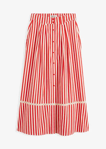 Maxirock mit Spitze in rot von vorne - bonprix Maxirock mit Spitze in rot von vorne - bonprix
