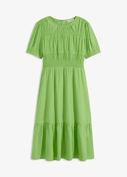 Midikleid aus softem Viskose-Mix in grün von vorne - bonprix Midikleid aus softem Viskose-Mix in grün von vorne - bonprix