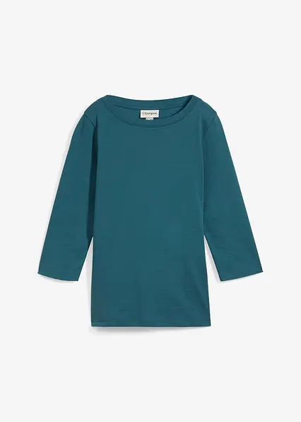 Shirt aus reiner schwerer Bio-Baumwolle in petrol von vorne - bonprix Shirt aus reiner schwerer Bio-Baumwolle in petrol von vorne - bonprix