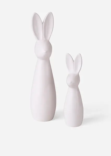Deko-Figur Hasen (2-tlg. Set) in beige von vorne - bonprix Deko-Figur Hasen (2-tlg. Set) in beige von vorne - bonprix