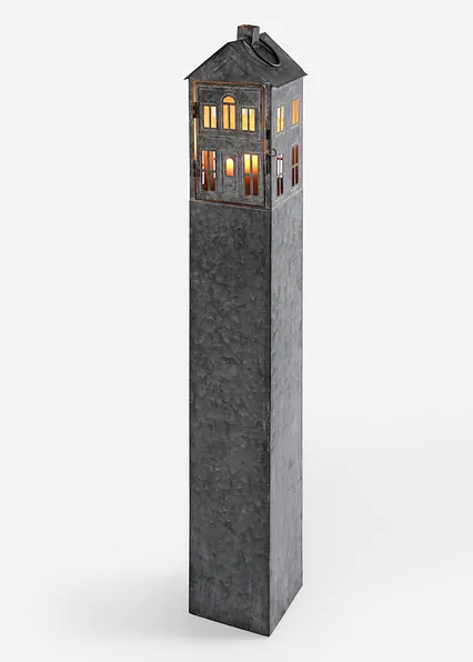 Kerzenständer im Haus Design in grau von vorne - bonprix Kerzenständer im Haus Design in grau von vorne - bonprix